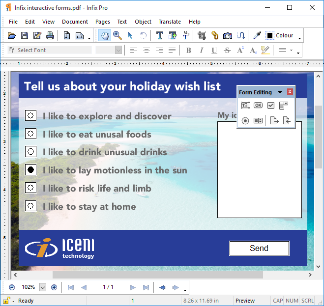 Создание интерактивной формы в Infix Pro PDF Editor